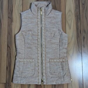 EUC! Lilly Pulitzer Noella Vest Latte Resort Boucle Size XS $278